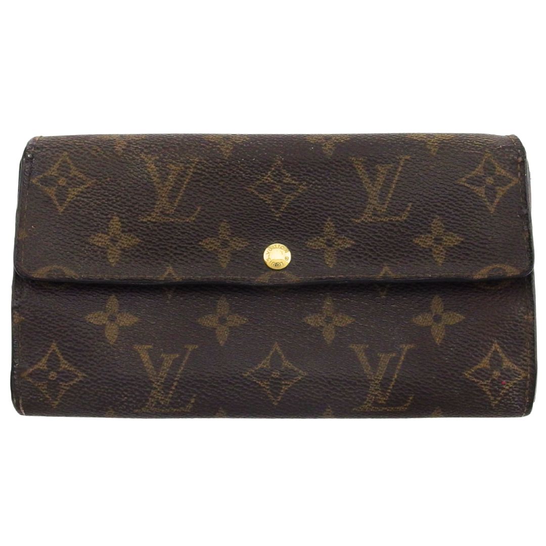 Louis Vuitton Long Purse M61725 Pochette Porto Brown Beige Wallet Case