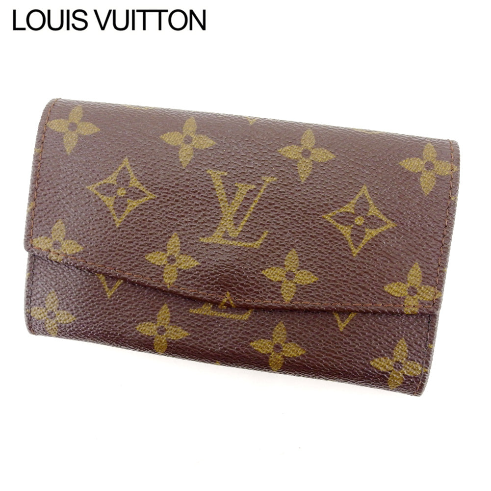 Louis Vuitton Bifold Brown Wallet Case T8850
