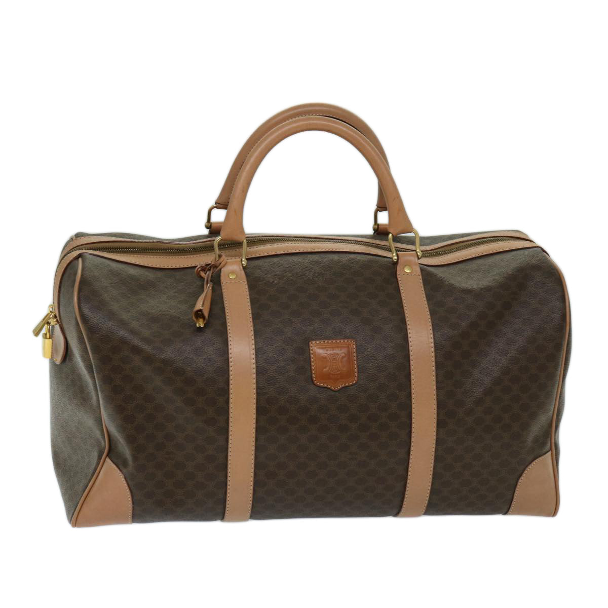 Luxury Macadam Boston Bag Pvc Tb Canvas Brown Travel Bag
