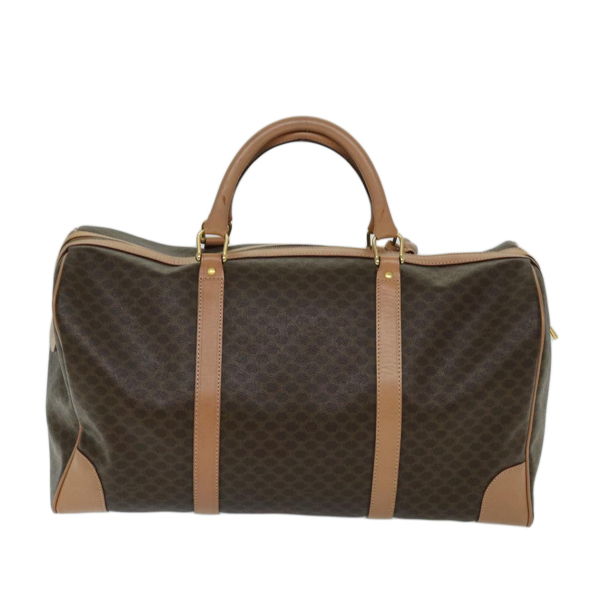 Luxury Macadam Boston Bag Pvc Tb Canvas Brown Travel Bag