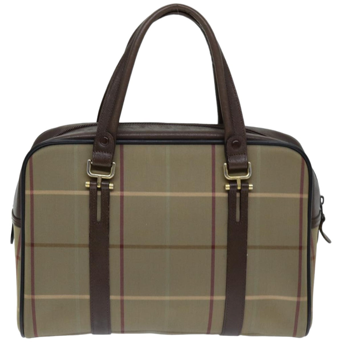 Burberry Luxury ss Nova Check Hand Bag Auth Tb1083 Canvas Beige Travel Bag
