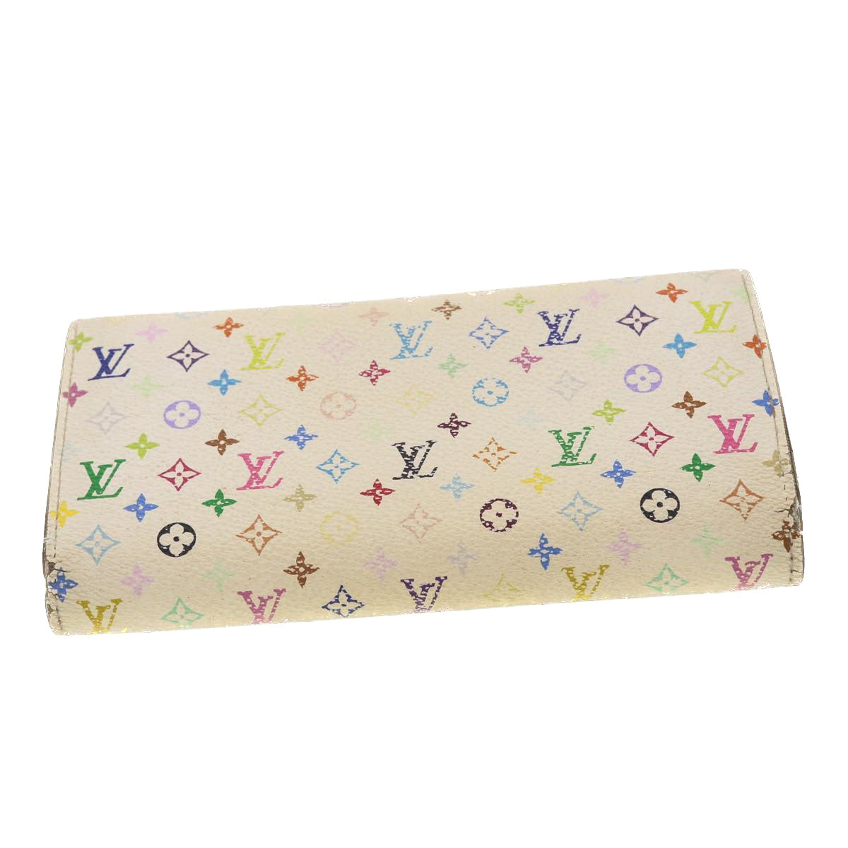 Louis Vuitton Monogram Multicolor Wallet 2Set White LV tb593