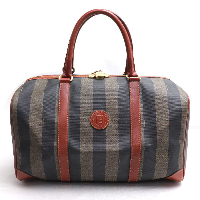 Fendi Pequin Pvc Boston Bag Travel Bag