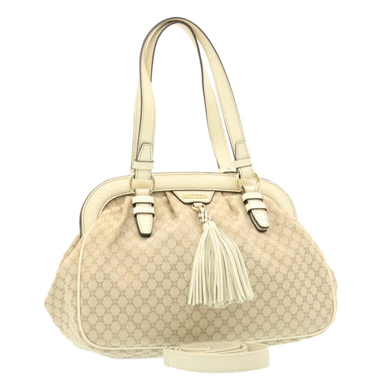 Luxury Macadam Way Shoulder Bag Hand Bag Canvas Beige