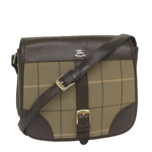 Burberry Luxury ss Nova Check Shoulder Bag Auth Th4326 Canvas Brown
