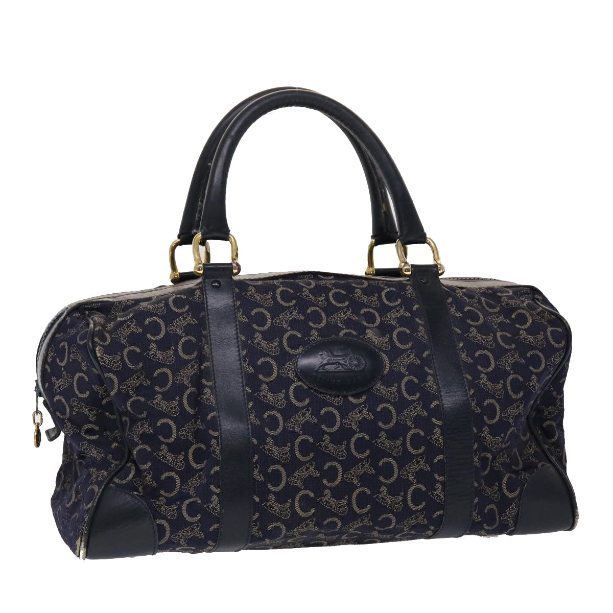 Luxury Boston Bag Navy Ar Leather Canvas Travel Bag