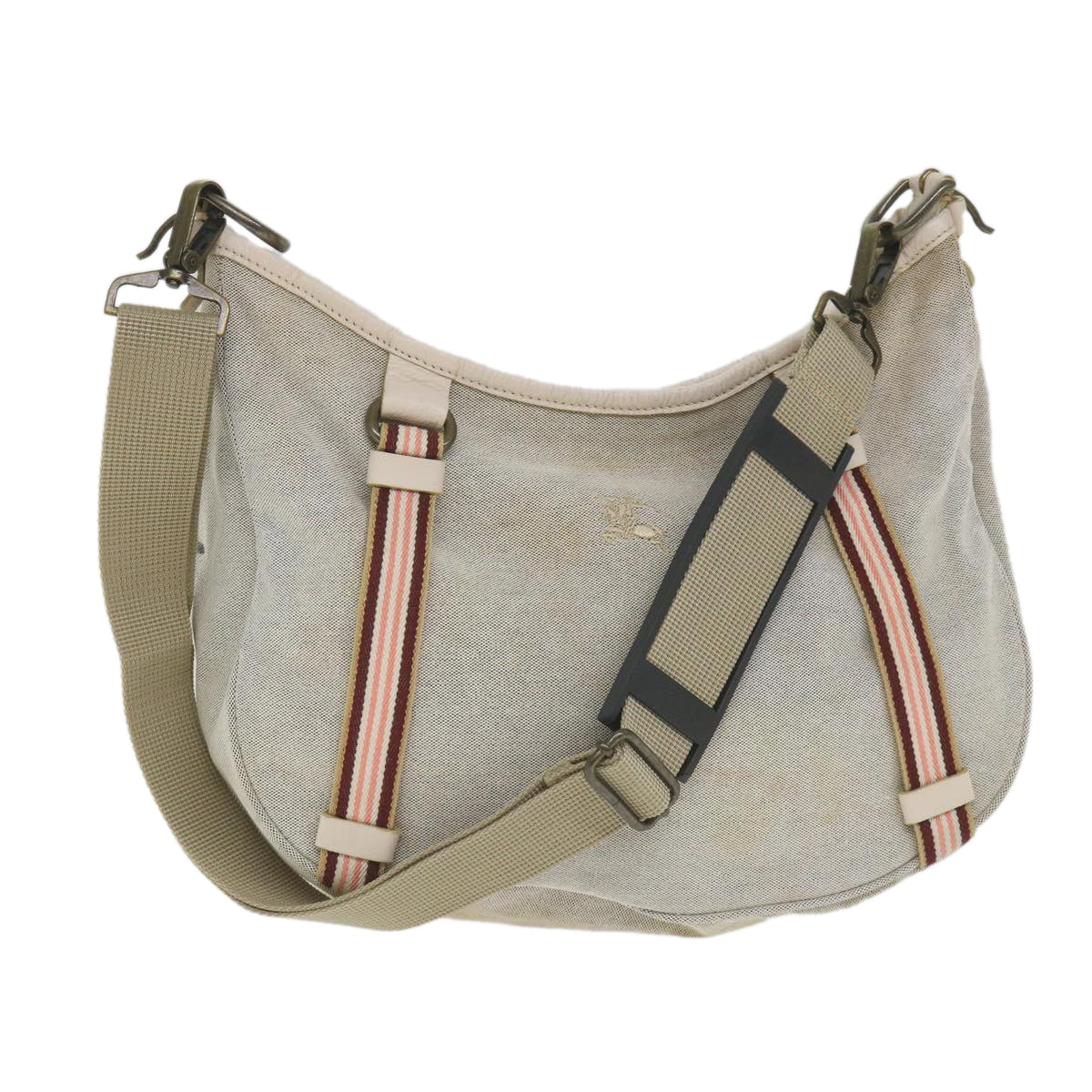 Burberry Luxury Shoulder Bag Auth Ti1326 Canvas Gray