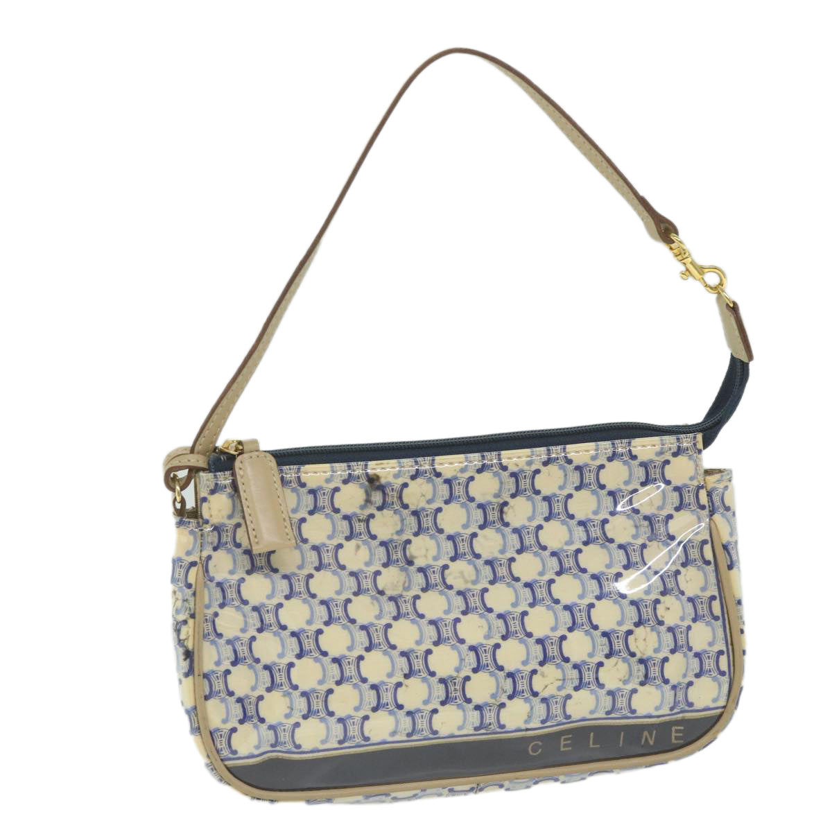 Luxury Macadam Accessory Pouch Ti Handbag Canvas Blue Travel Bag