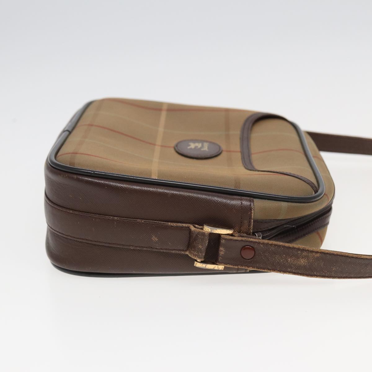 Burberry Luxury ss Nova Check Shoulder Bag Auth Ti1772 Canvas Brown Beige