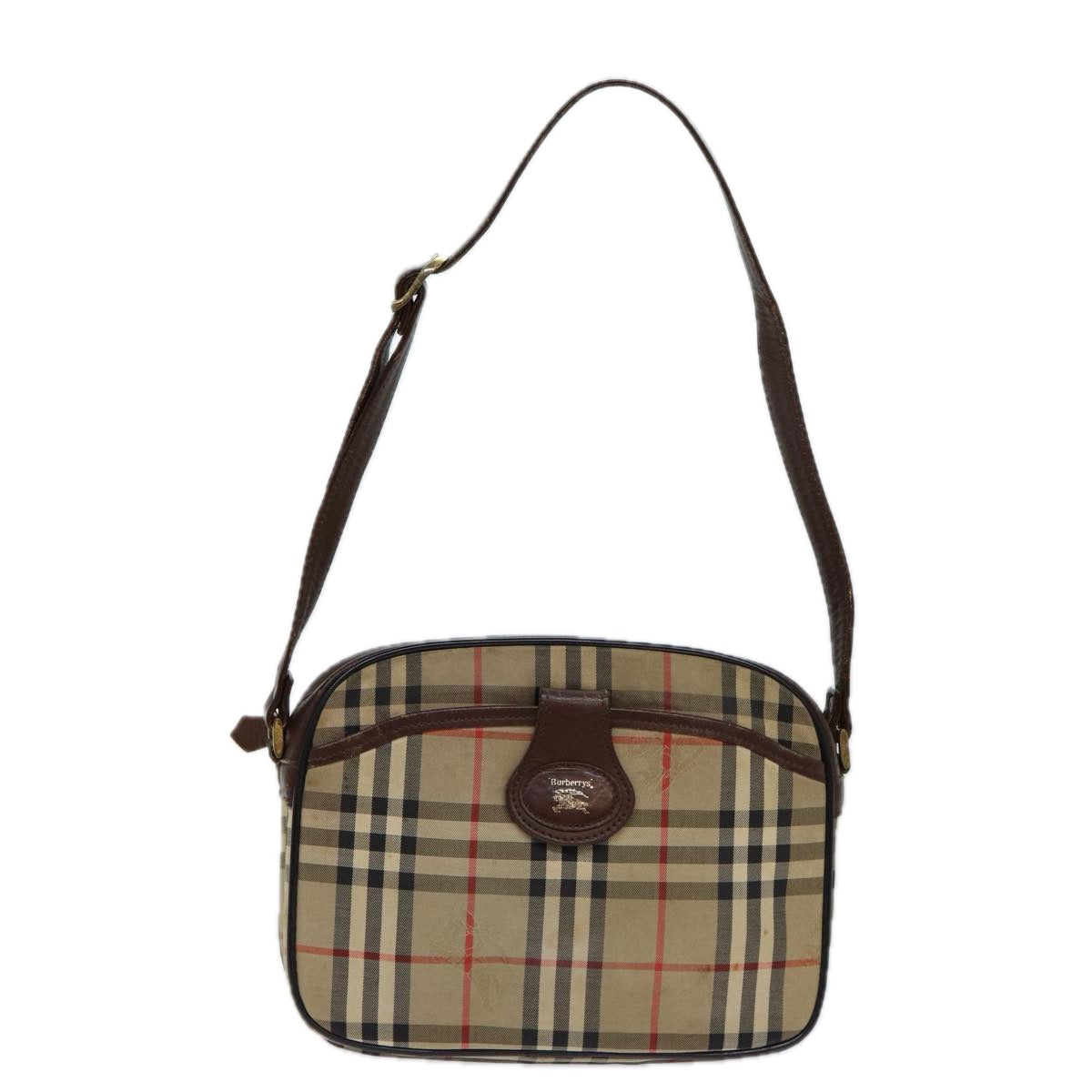 Burberry Luxury ss Nova Check Label Hand Bag Auth Canvas Black Blue Travel Bag Black Auth Ti1774