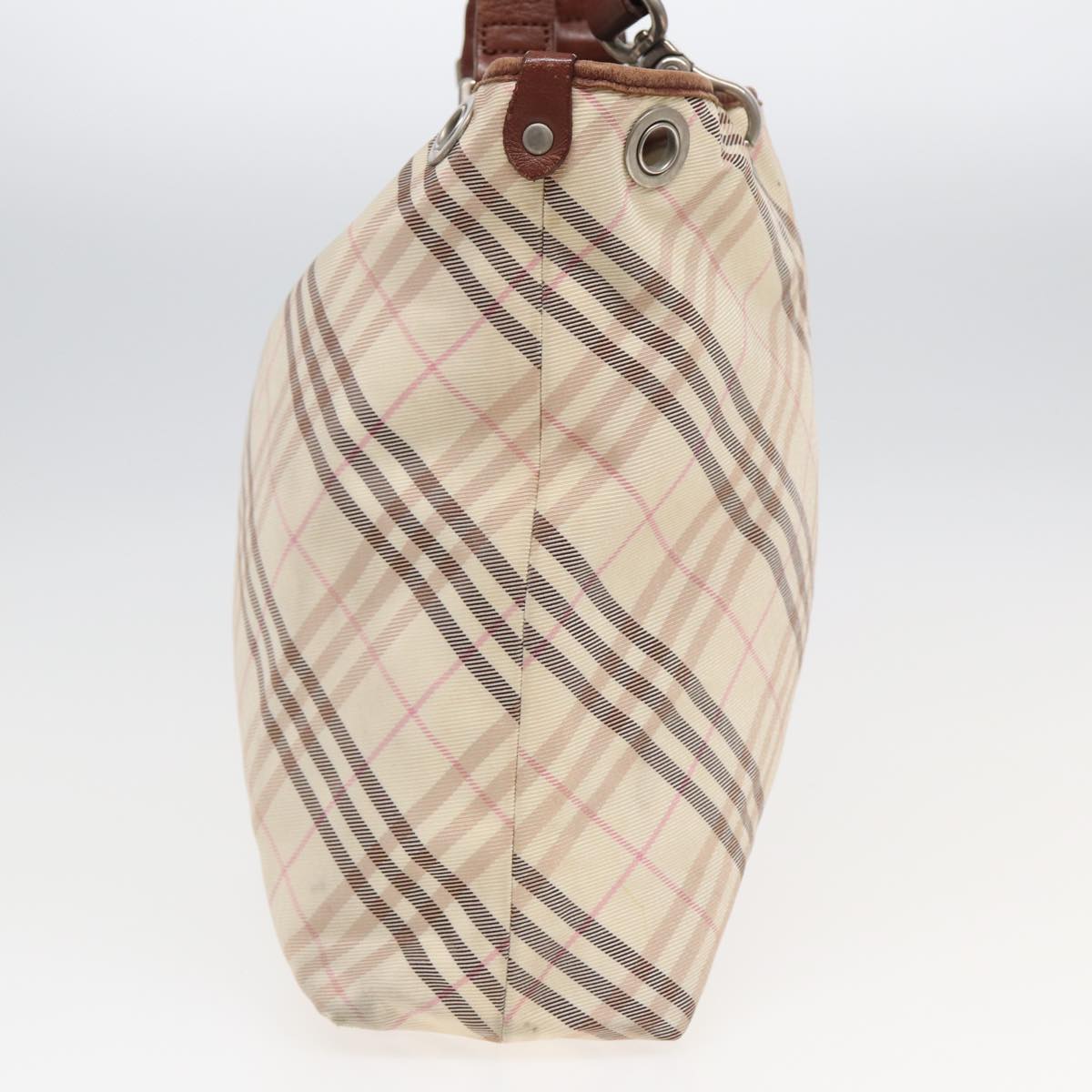Burberry Luxury Nova Check Tote Bag Auth Ti1804 Nylon Beige Pink