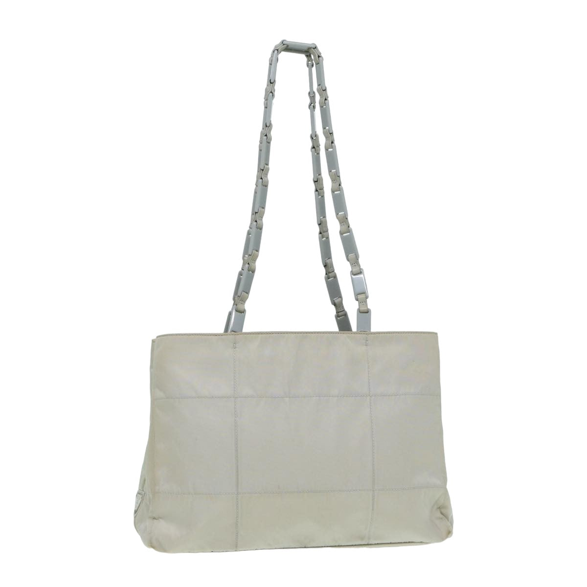 Prada Shoulder Bag Auth Nylon Gray Gray Auth Ti1817