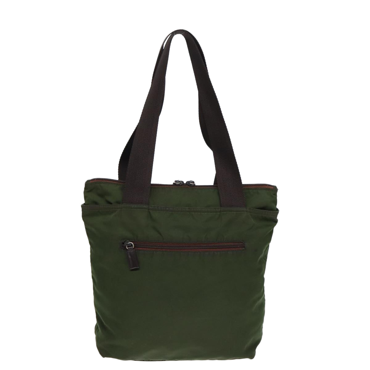 Prada Tote Bag Khaki Auth Nylon Brown