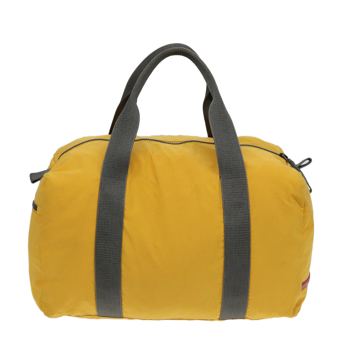 Prada Sports Boston Bag Auth Nylon Silver Gray Travel Bag