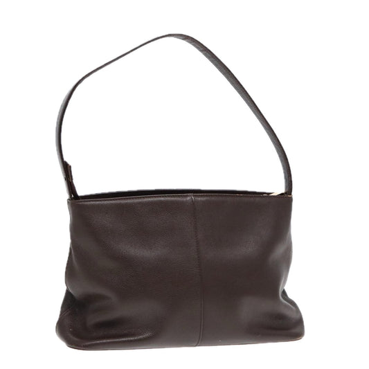 Burberry Luxury Shoulder Bag Auth Ti2038 Leather Brown Gold