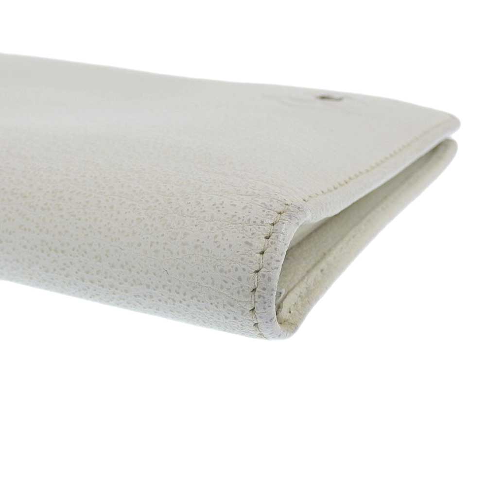 Chanel Camellia Leather Bifold Wallet Ivory