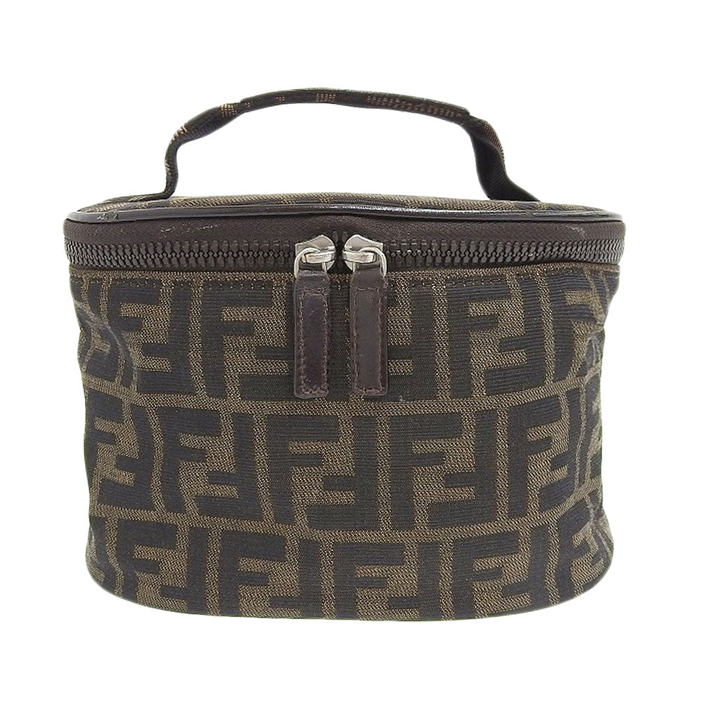 Fendi Vanity Handbag Canvas Travel Bag