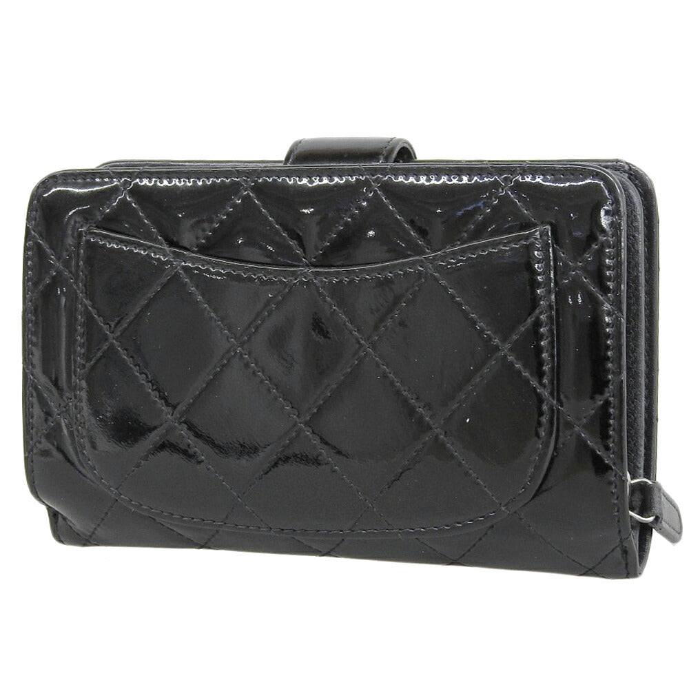 Chanel Black Enamel Wallet A48667