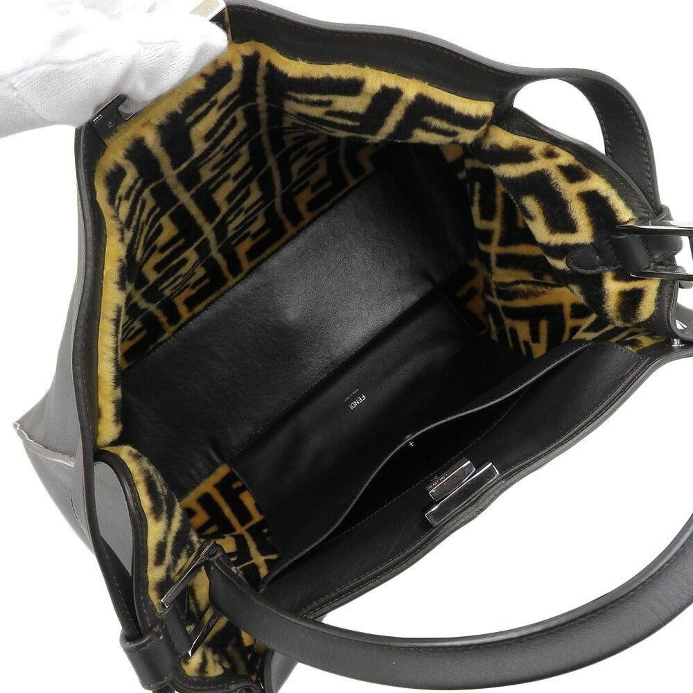 Fendi Peekaboo Lite Handbag Leather Travel Bag