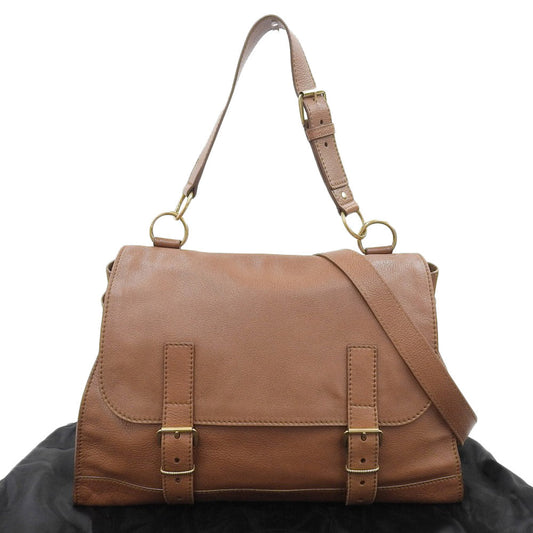 YSL Saint Laurent Yves 2Way Messenger Bag Leather