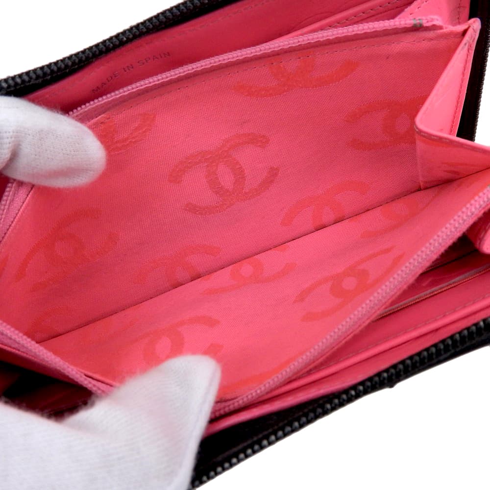 Chanel Cambon Line Lambskin Long Wallet