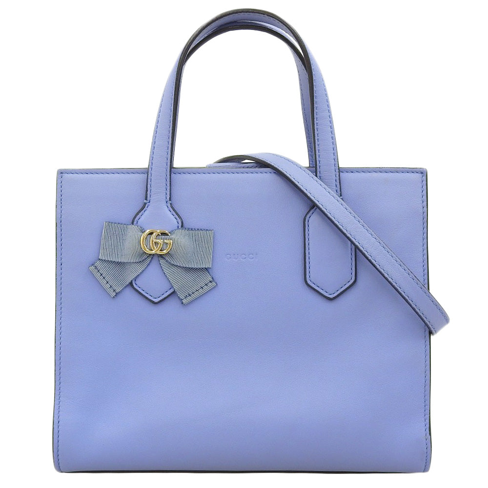 Gucci Ribbon 2Way Handbag Leather Travel Bag