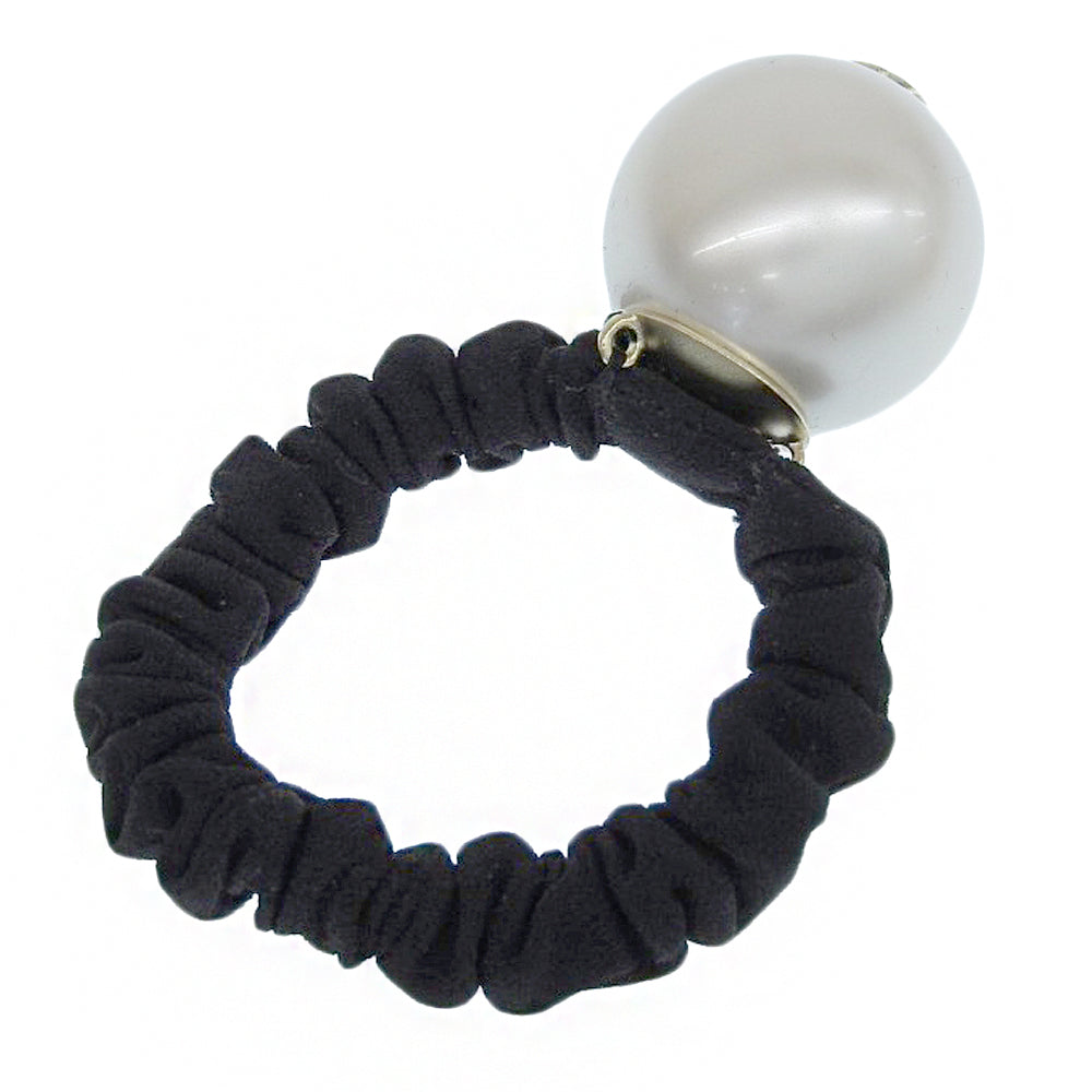 Chanel Hair Tie with Faux Pearl Logo Handbag
