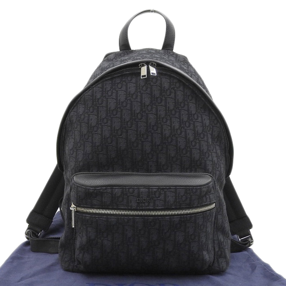Dior Christian Backpack Leather Canvas