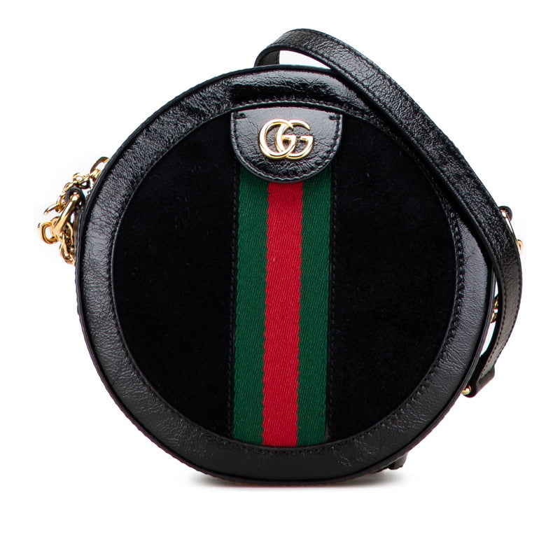 Gucci Ophidia Patent Shoulder Bag Leather Suede