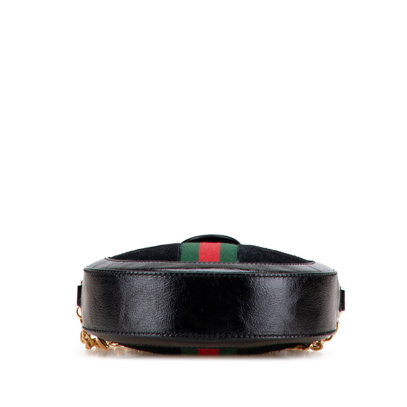 Gucci Ophidia Patent Shoulder Bag Leather Suede