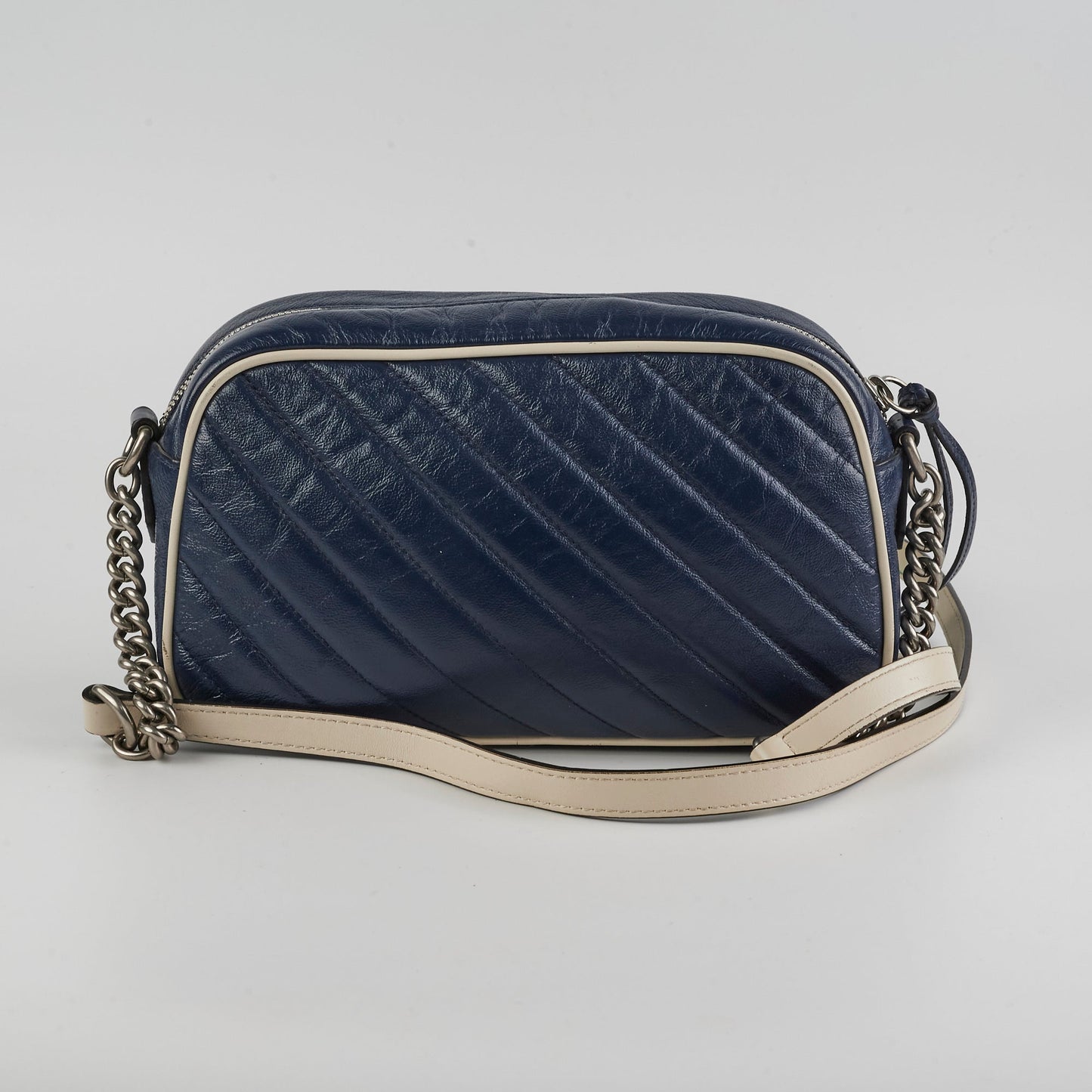 Gucci Marmont Calfskin Camera Bag Navy Crossbody Bag