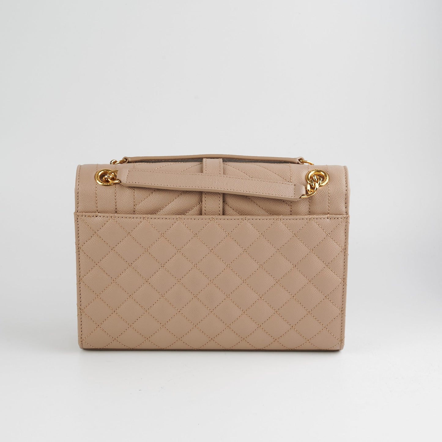 YSL Saint Laurent Envelope Crossbody Bag Beige Medium