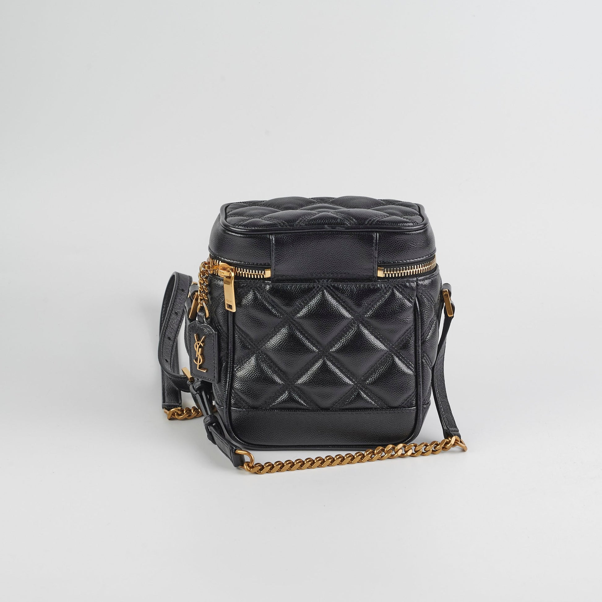 YSL Saint Laurent Vanity Crossbody Bag Quilted Black
