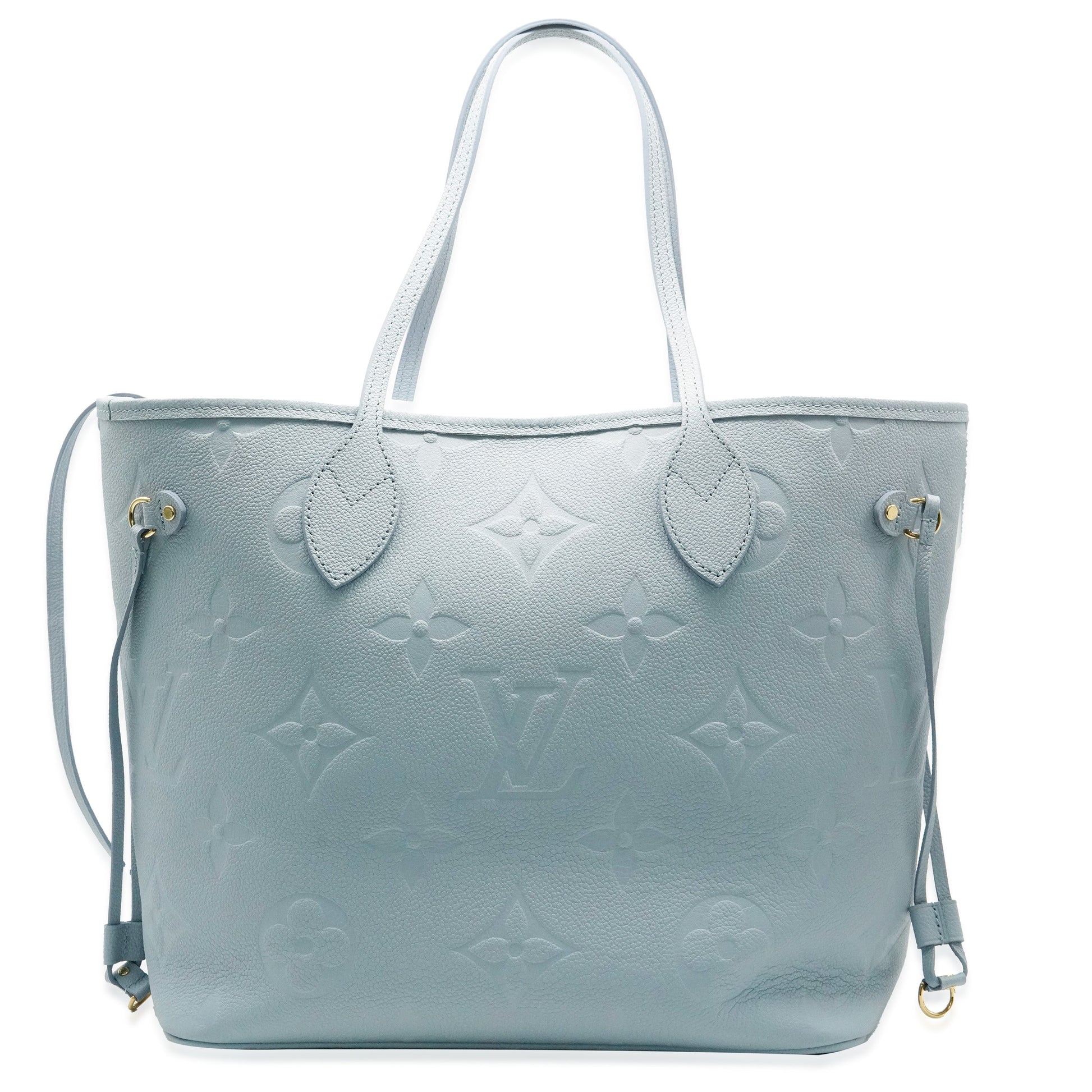 Louis Vuitton Hour Giant Empreinte Neverfull MM Monogram Blue Tote Bag