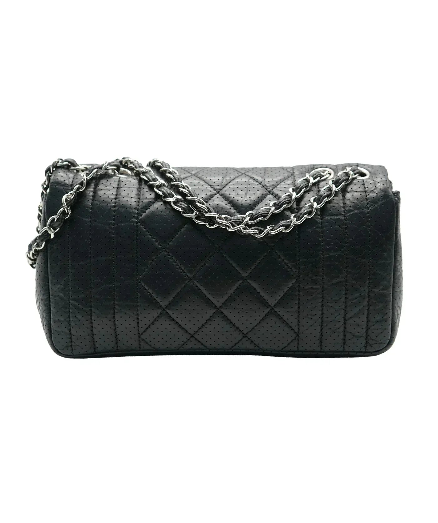 Chanel Black Perforated Calfskin Medium 's New Bag