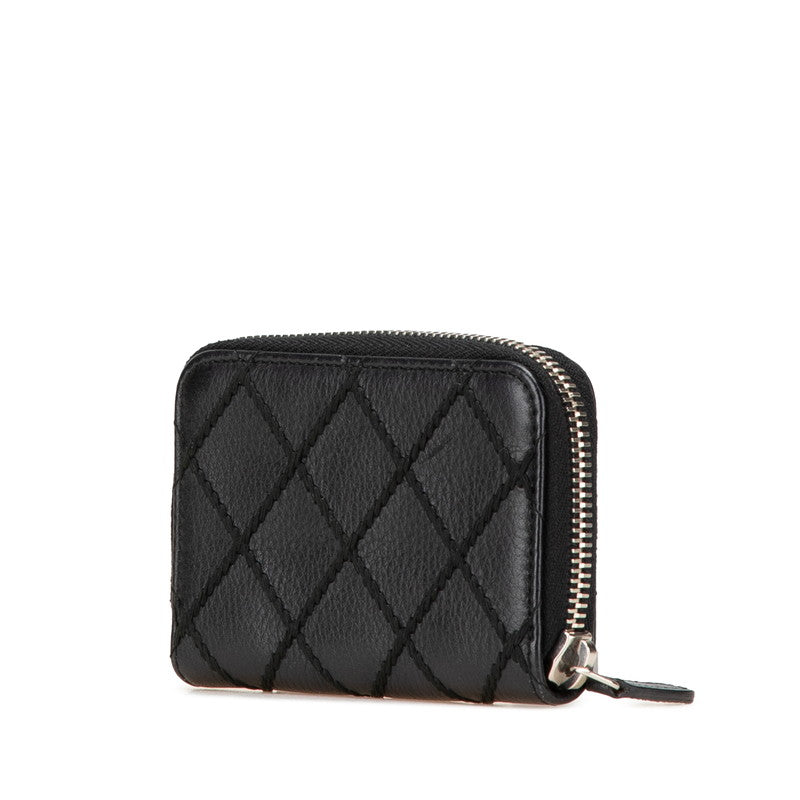 Chanel Coco Mark Wild Stitch Leather Coin Purse Bag