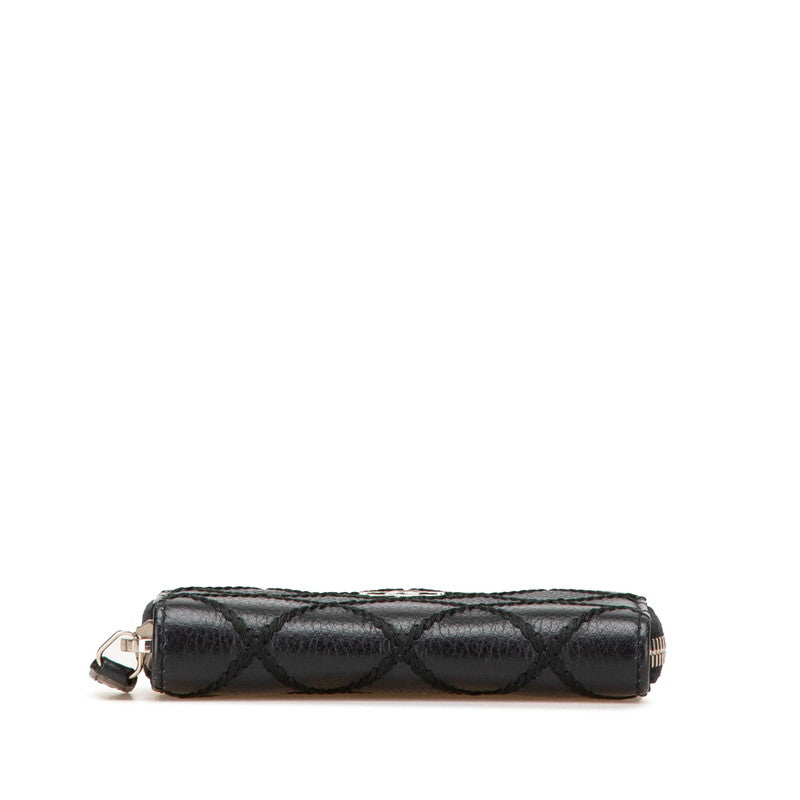 Chanel Coco Mark Wild Stitch Leather Coin Purse Bag