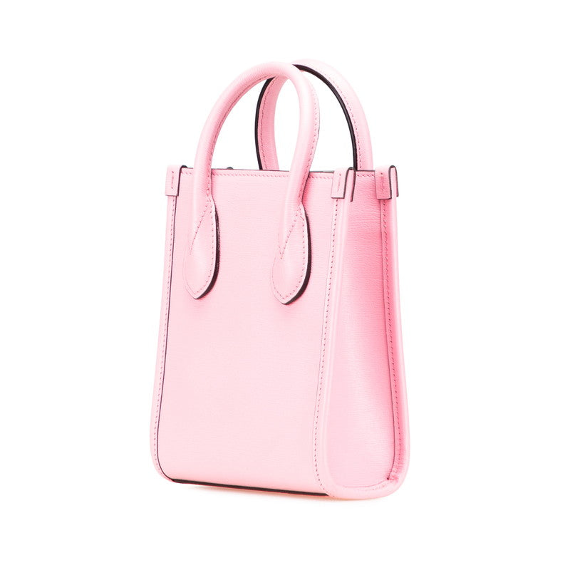Gucci Bananya 2Way Handbag Leather Travel Bag