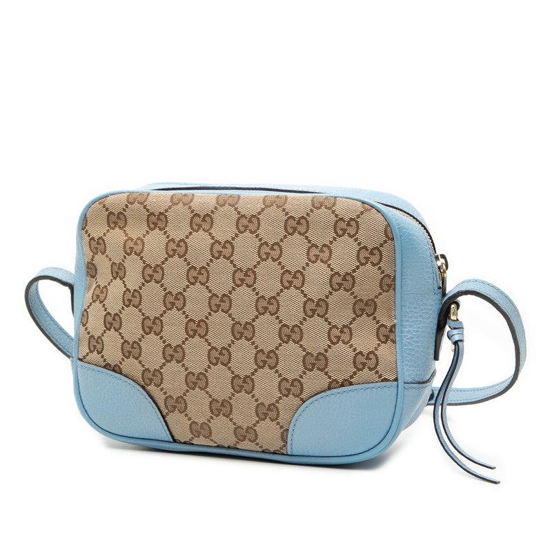 Gucci Shoulder Bag Leather Canvas 48