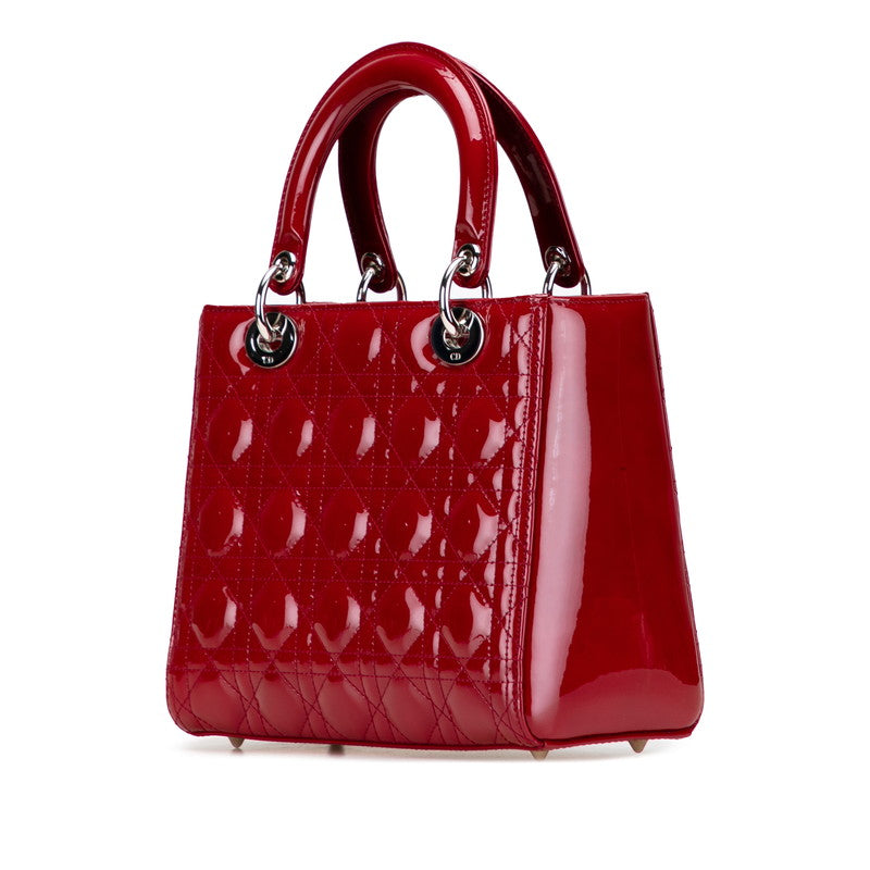 Dior Lady Cannage 2Way Bag Leather Patent Travel Bag 2Way Bag 2