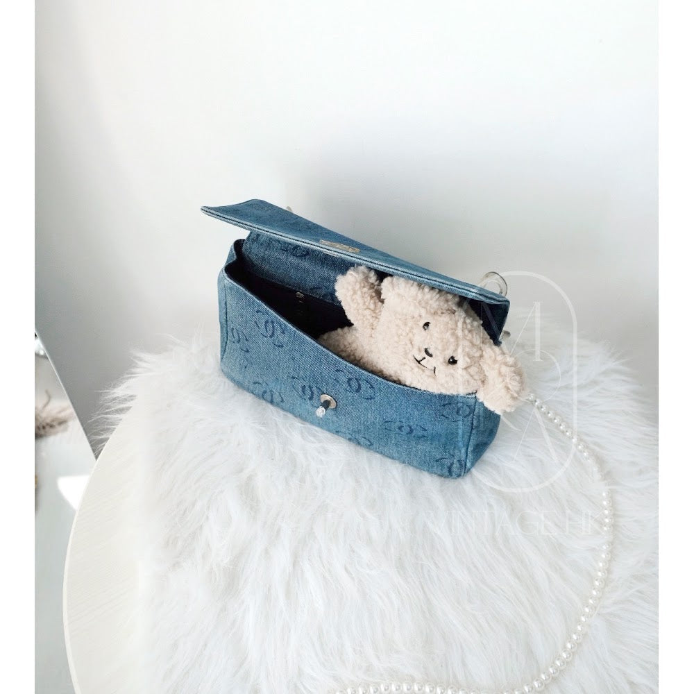 Chanel   denim classic flap bag