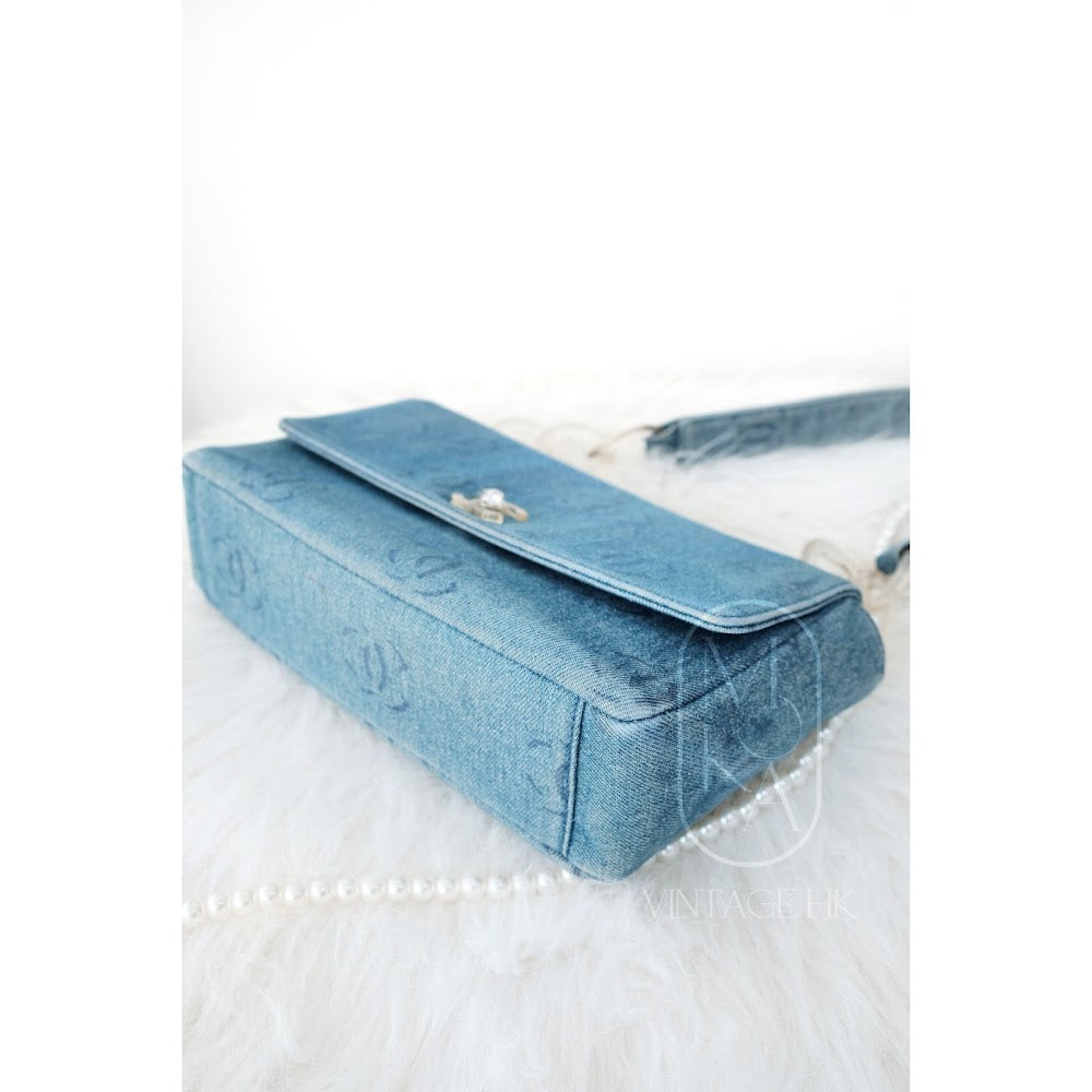 Chanel   denim classic flap bag
