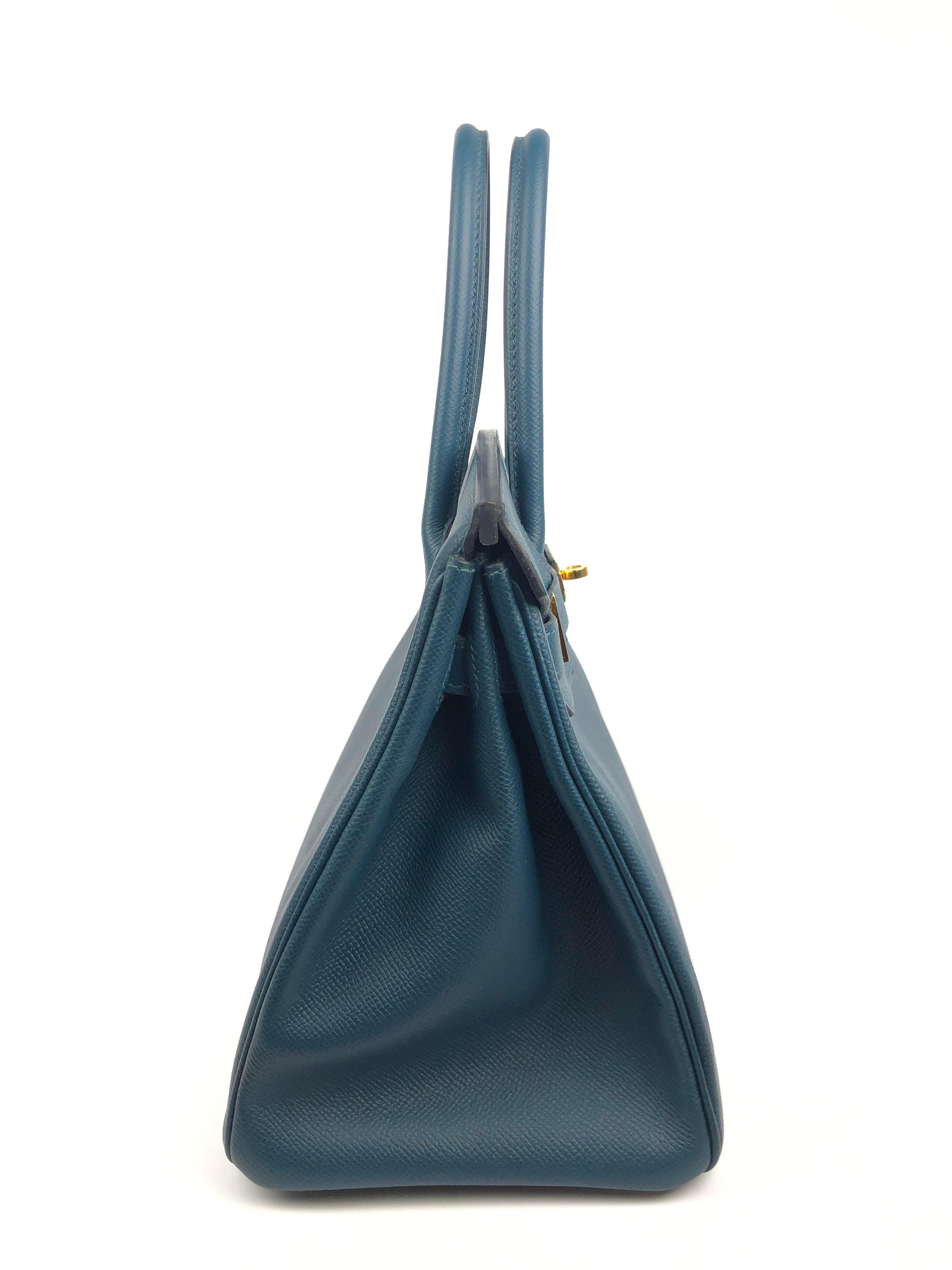 Hermes Luxury Cm Colvert Epsom Birkin With Hardware Blue Gold Travel Bag