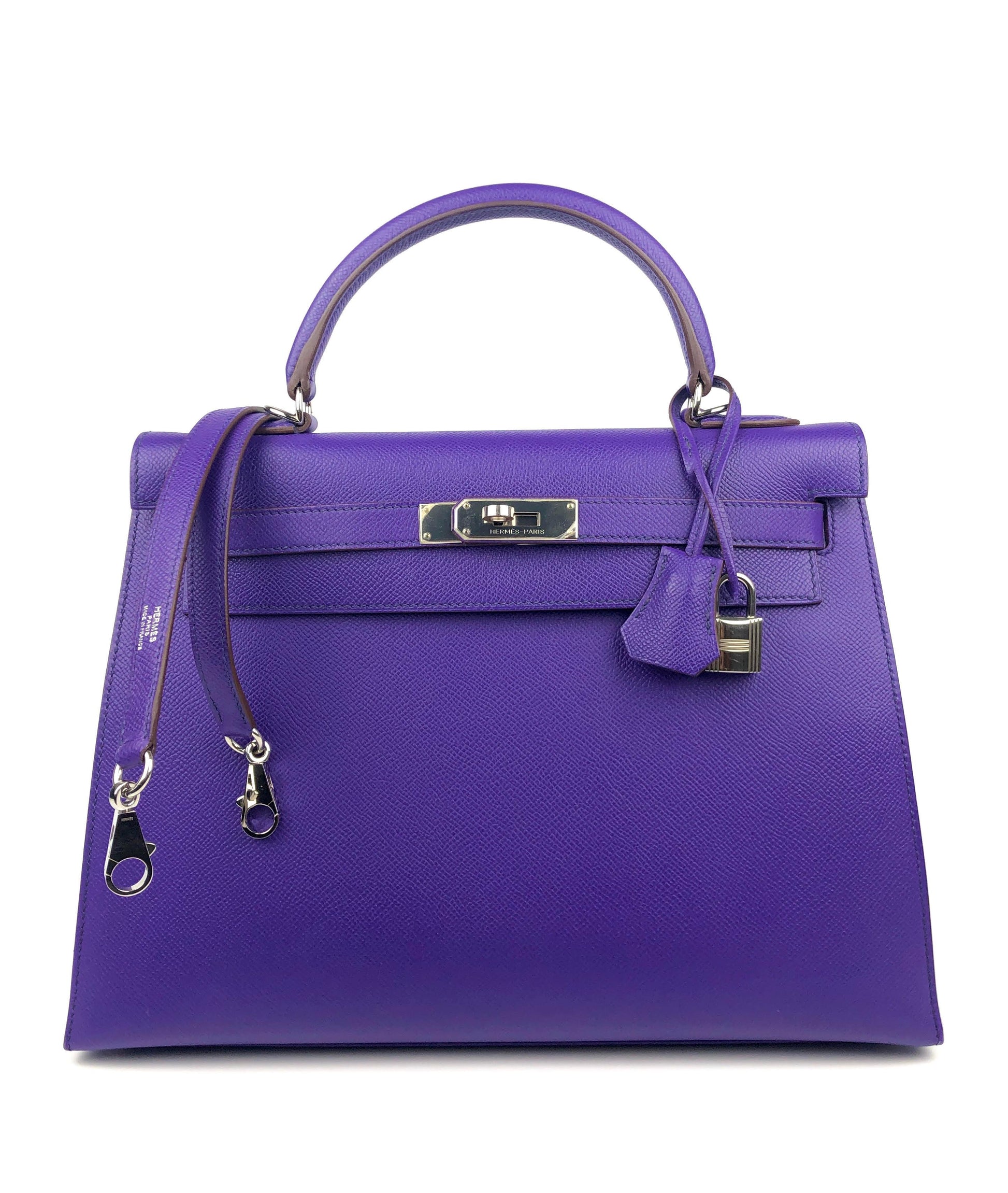 Hermes Luxury Cm Violet Epsom Sellier Kelly W Travel Bag