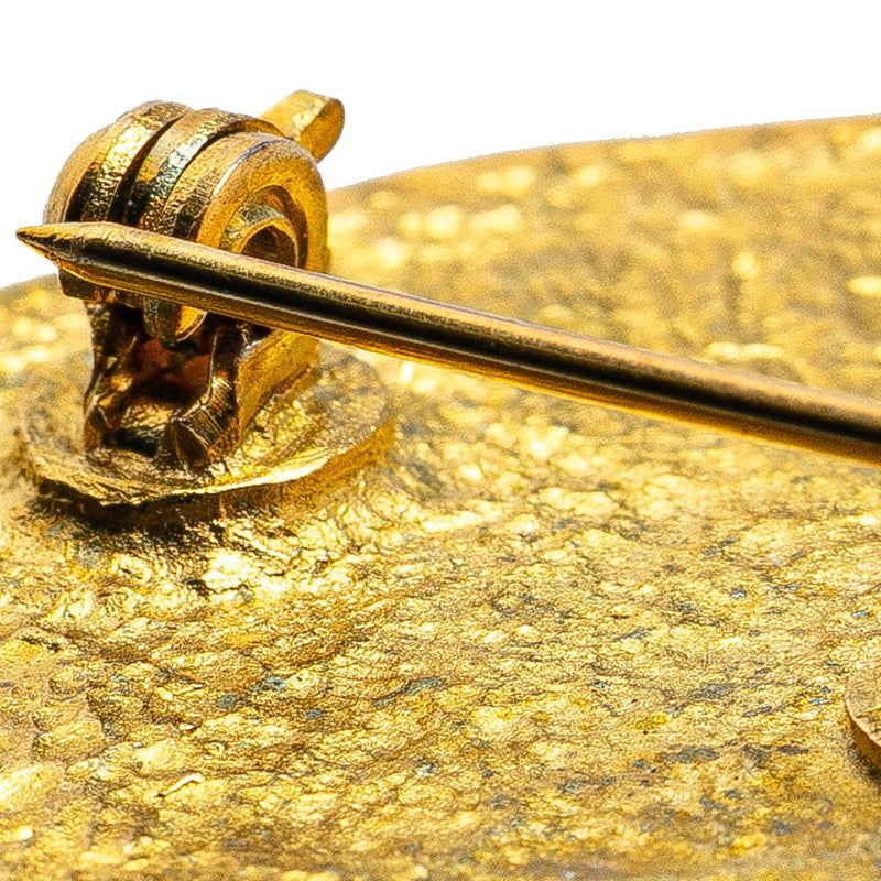 Chanel Gold Plated Coco Mark Round Brooch 95P Bag