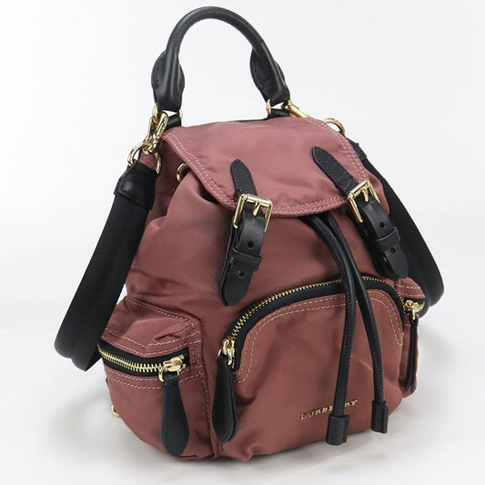 Burberry Backpack Backpack Acrylic Women Nylon Pink