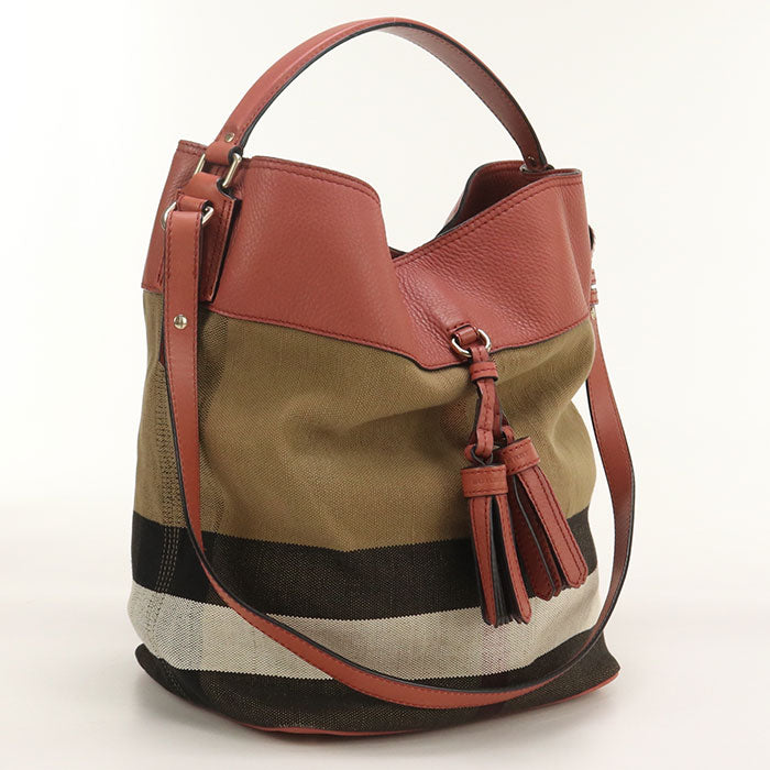 Burberry Shoulder Bag Nova Check Mega Check Tassel 2Way Multicolor Bucket