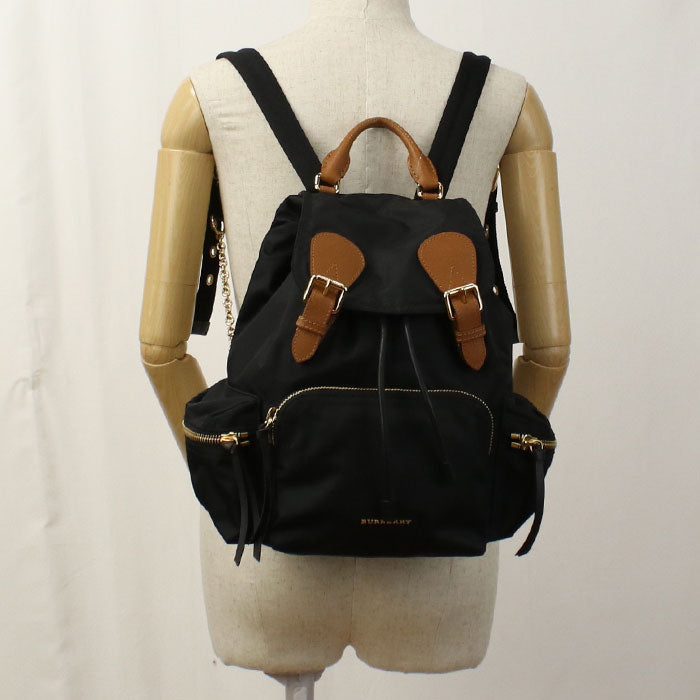 Burberry Backpack Backpack Women Leather Nylon Black
