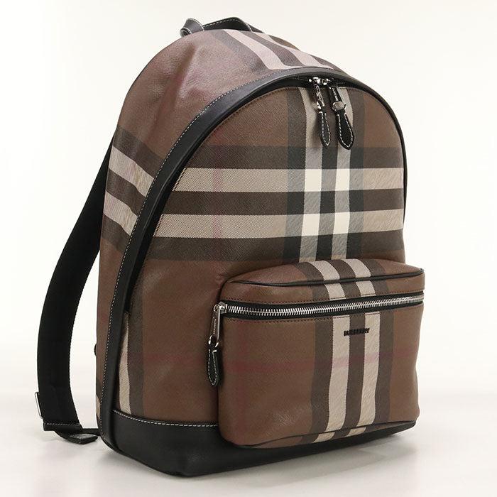 Burberry Backpack Check Pattern Cotton Polyurethane Women Unisex Multicolor