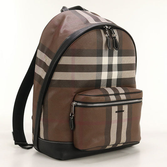 Burberry Backpack Check Pattern Cotton Polyurethane Women Unisex Multicolor